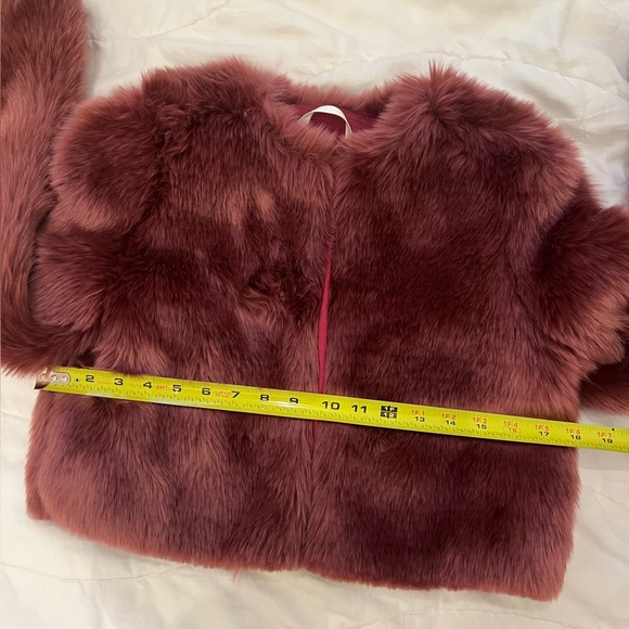 Aritzia Babaton Magenta Crop Faux Fur Jacket - Picture 15 of 15